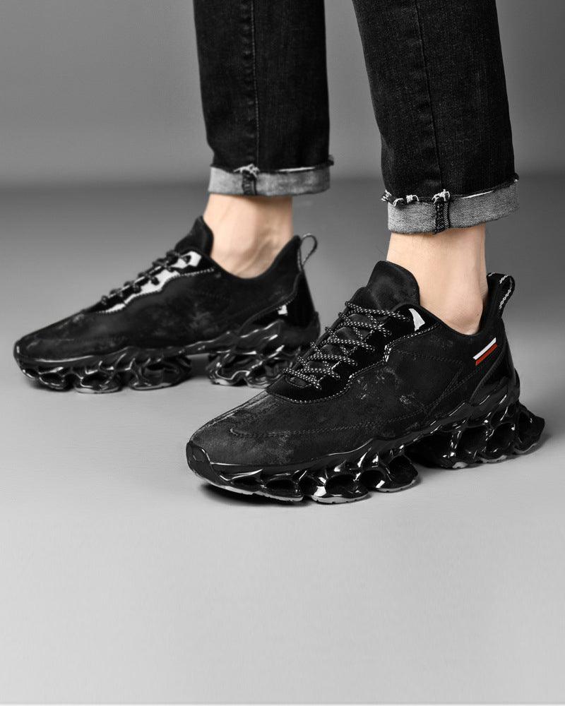 Frosted Leather Sneakers