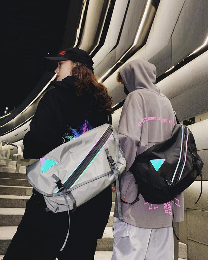 Large Reflective Messenger Bag