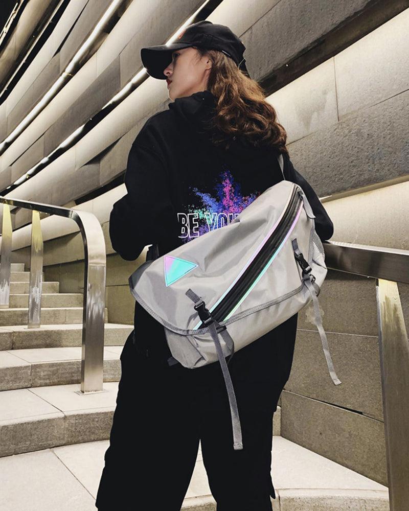 Large Reflective Messenger Bag