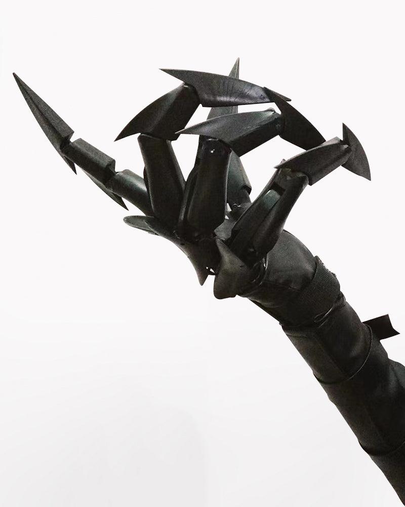 Cyberpunk Ghost Claw Articulated Fingers Gloves