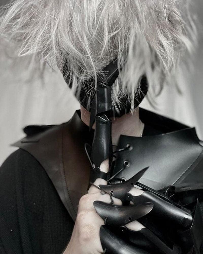 Cyberpunk Ghost Claw Articulated Fingers Gloves