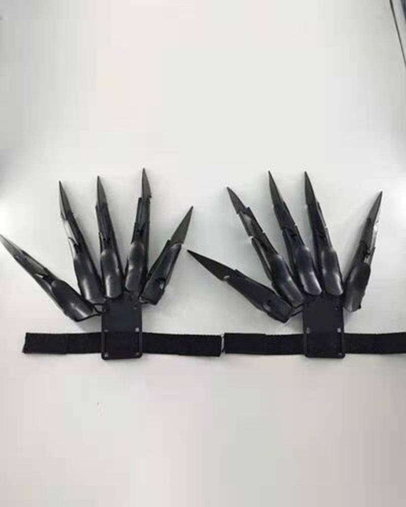 Cyberpunk Ghost Claw Articulated Fingers Gloves