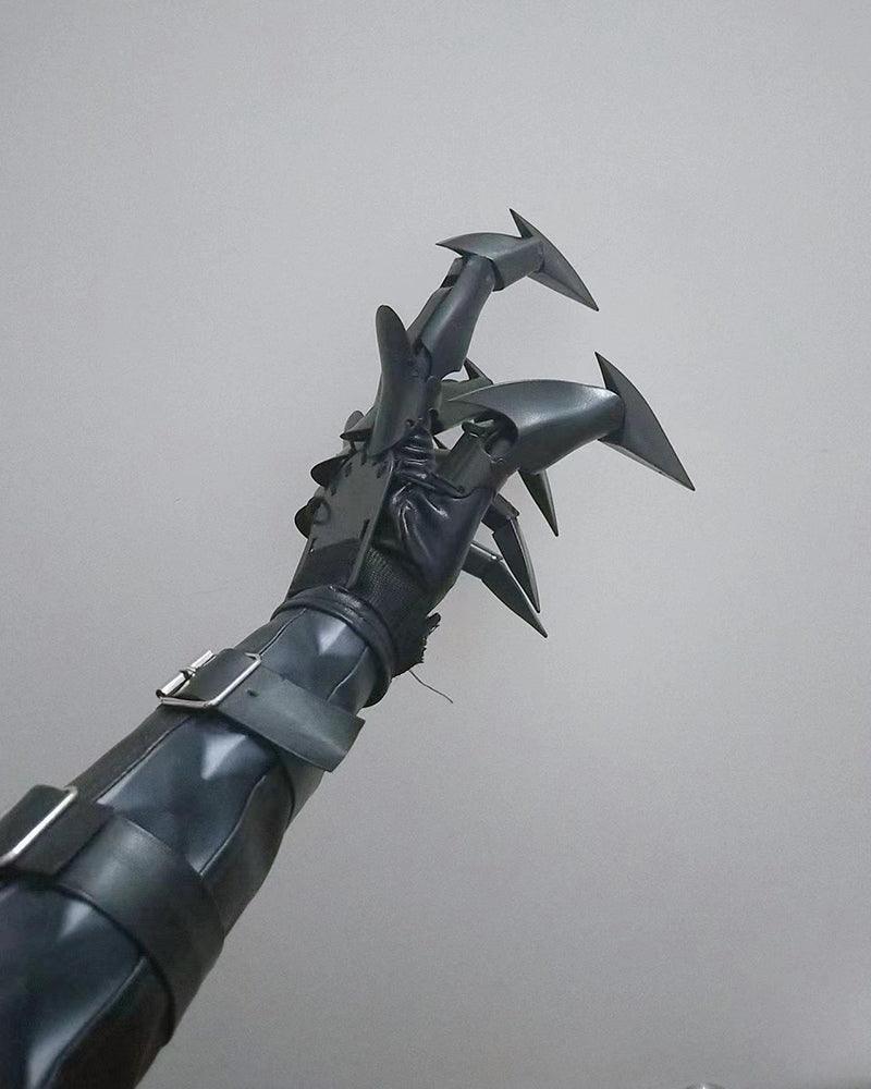 Cyberpunk Ghost Claw Articulated Fingers Gloves