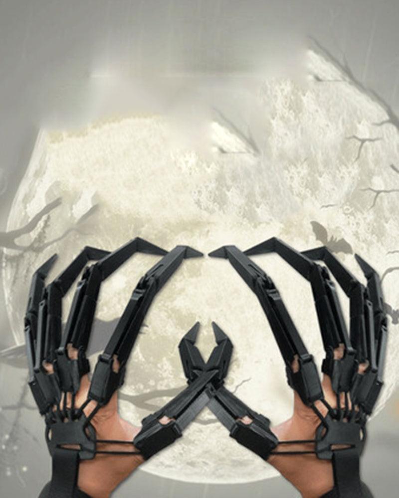 Cyberpunk Ghost Claw Articulated Fingers Gloves