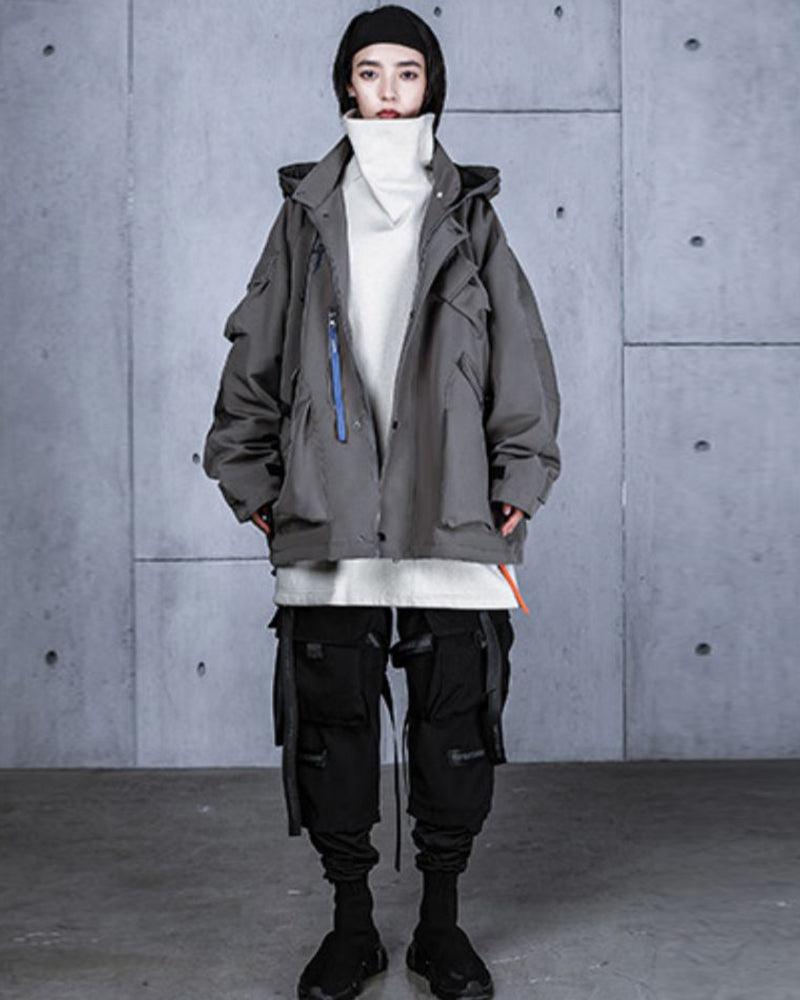 Futuristic Cyberpunk Unisex Hooded Jacket