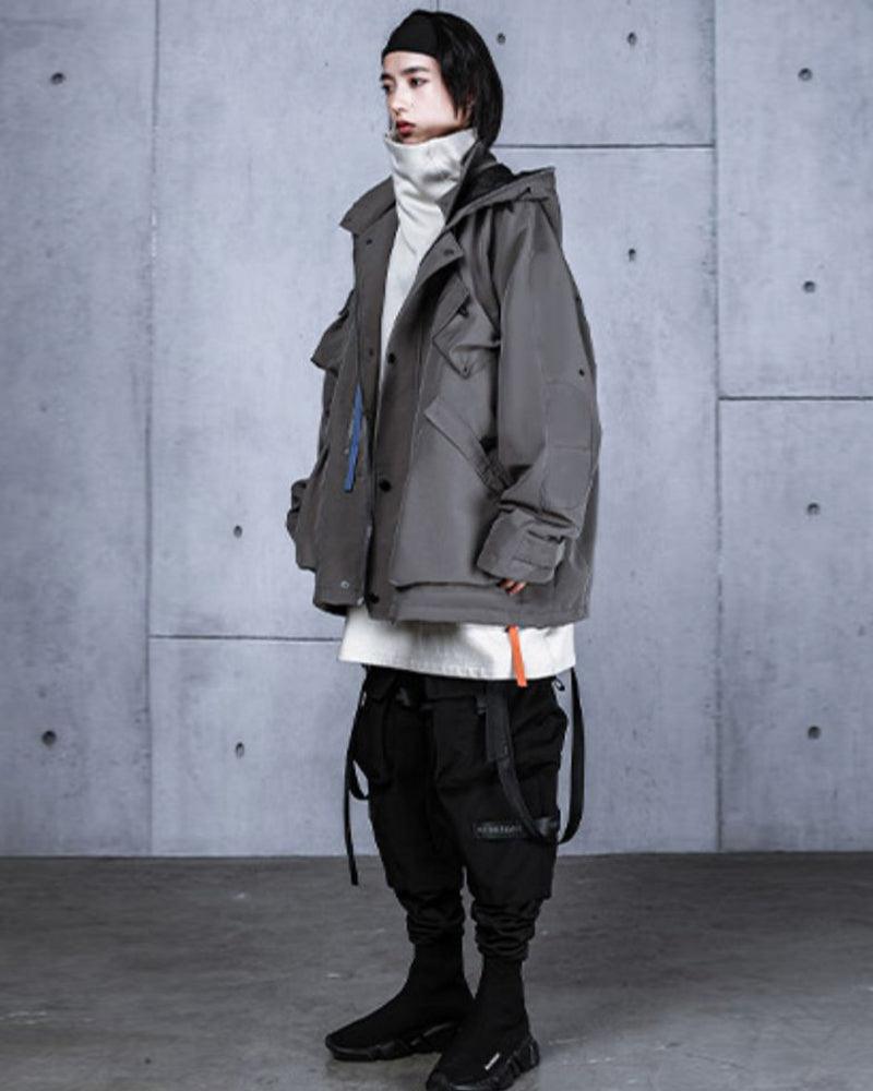 Futuristic Cyberpunk Unisex Hooded Jacket