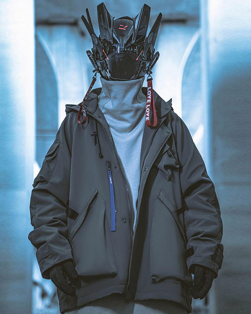 Futuristic Cyberpunk Unisex Hooded Jacket
