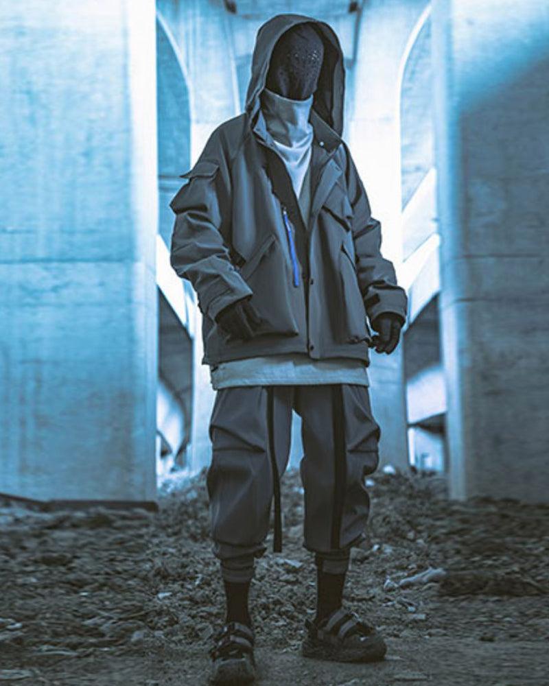 Futuristic Cyberpunk Unisex Hooded Jacket