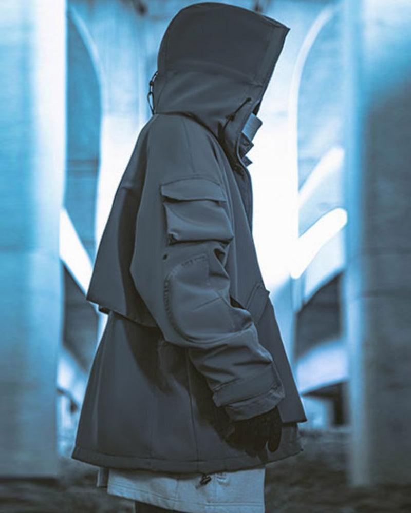 Futuristic Cyberpunk Unisex Hooded Jacket