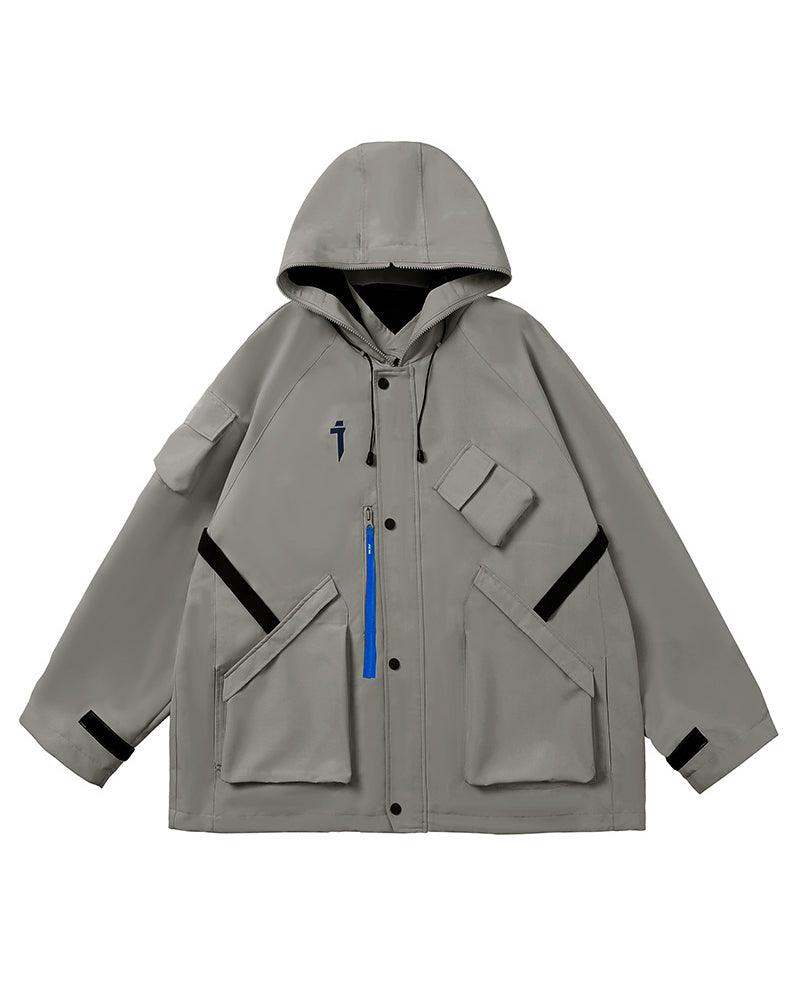 Futuristic Cyberpunk Unisex Hooded Jacket