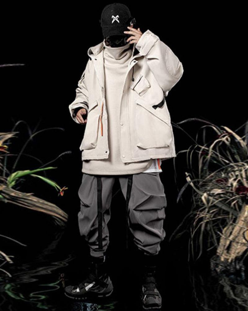 Futuristic Cyberpunk Unisex Hooded Jacket