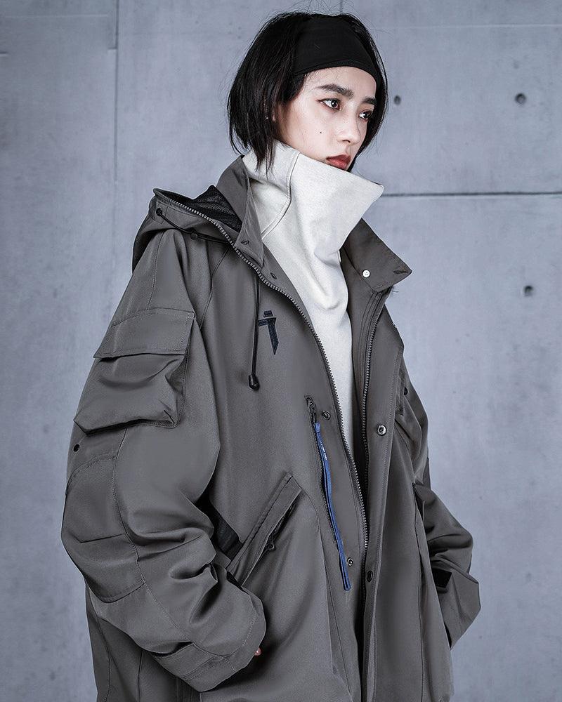 Futuristic Cyberpunk Unisex Hooded Jacket