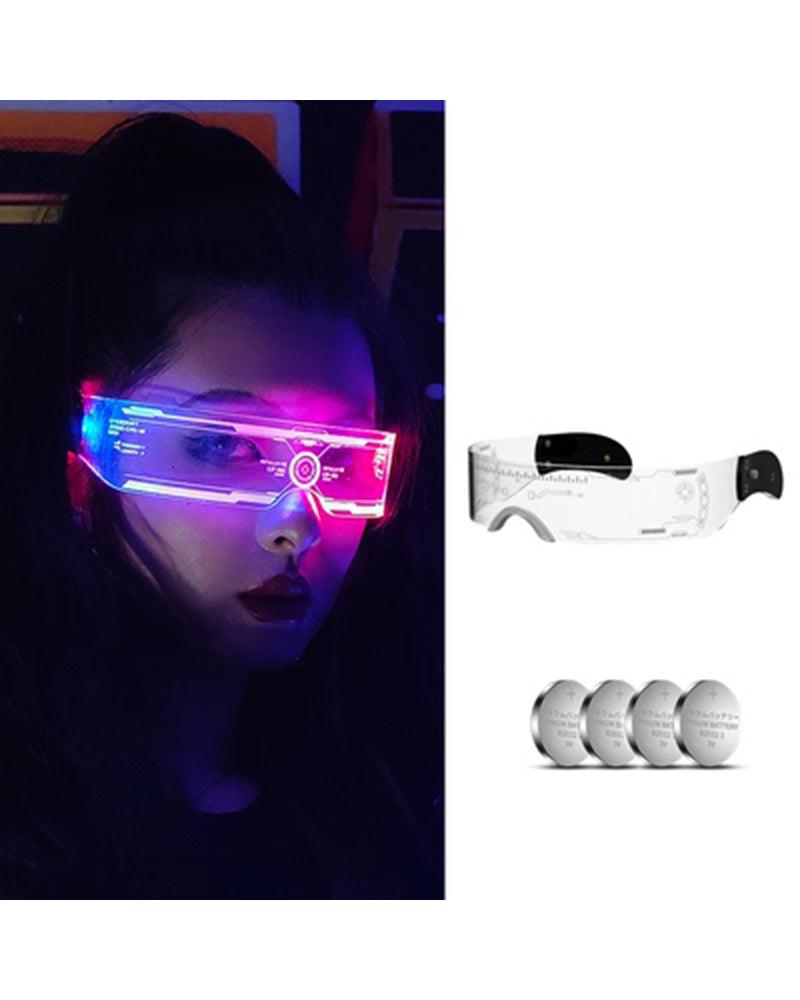 Cyberpunk Glowing Light Up Party LED Glasses