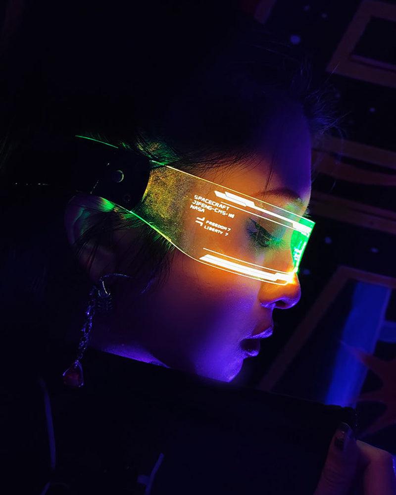 Cyberpunk Glowing Light Up Party LED Glasses