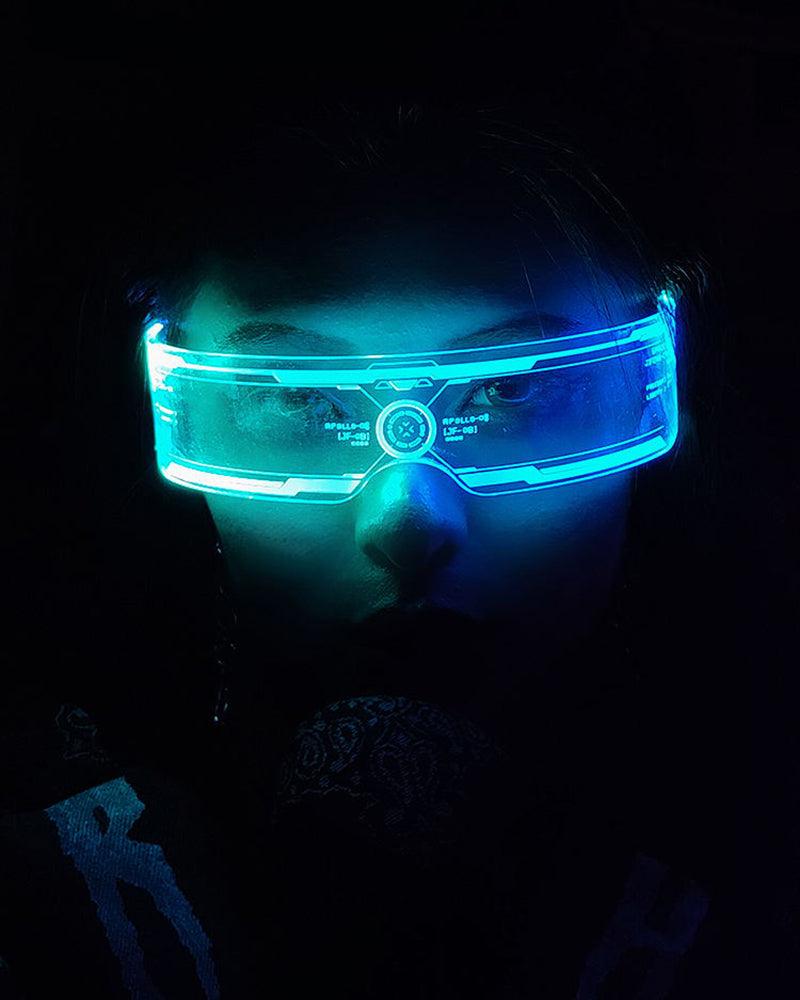 Cyberpunk Glowing Light Up Party LED Glasses