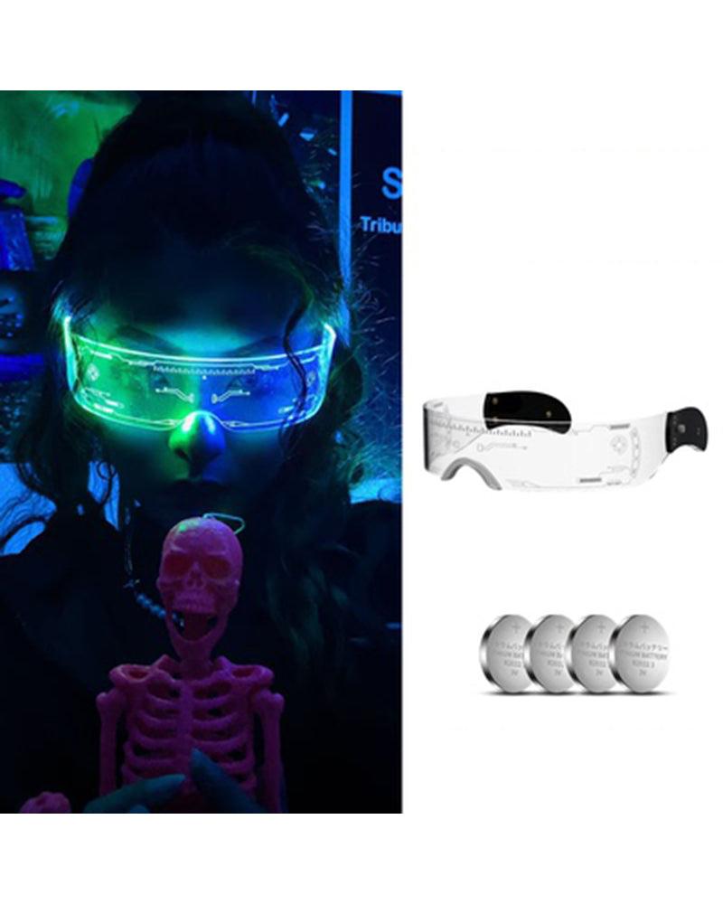 Cyberpunk Glowing Light Up Party LED Glasses