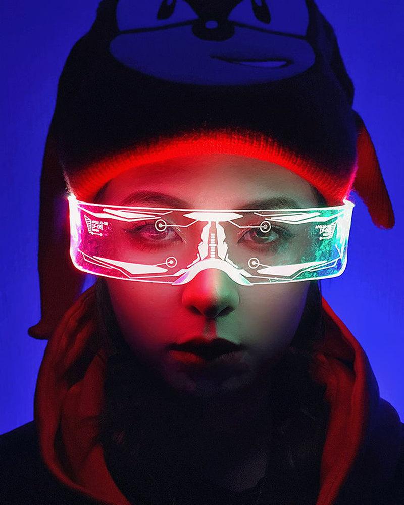 Cyberpunk Glowing Light Up Party LED Glasses