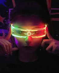 Cyberpunk Glowing Light Up Party LED Glasses
