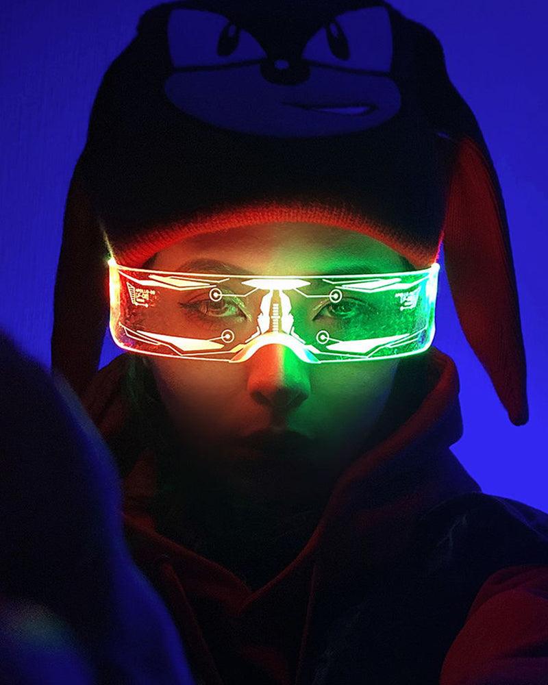 Cyberpunk Glowing Light Up Party LED Glasses