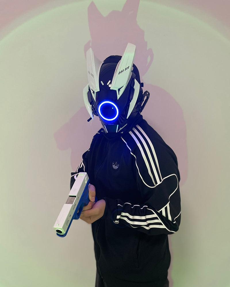 Futuristic LED Cyberpunk Mask| Cyberpunk Helmet