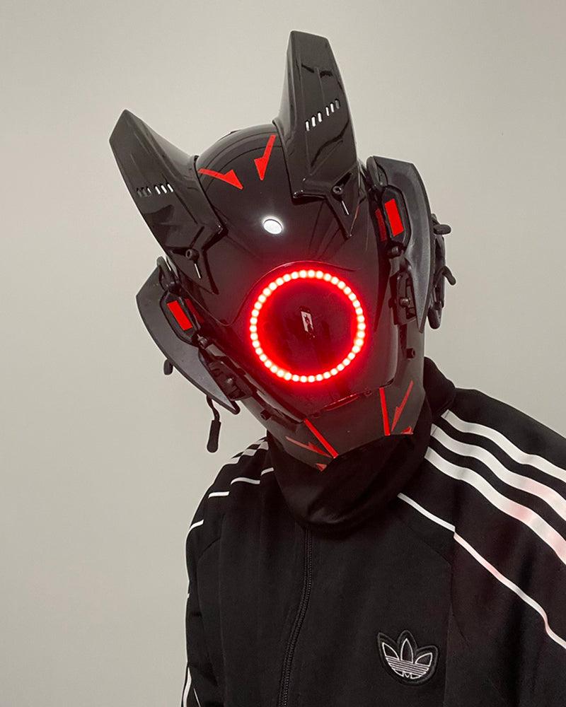 Futuristic LED Cyberpunk Mask| Cyberpunk Helmet
