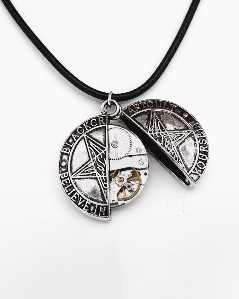 Time To Fly Mechanical Pentagram Necklace