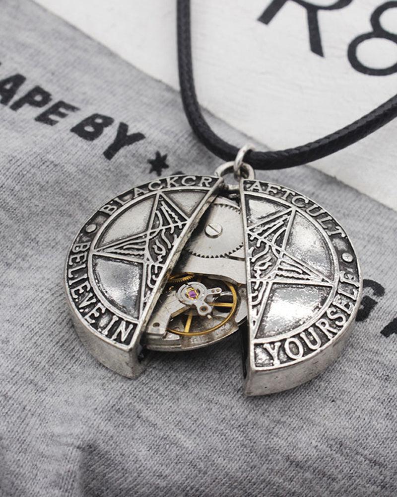 Time To Fly Mechanical Pentagram Necklace