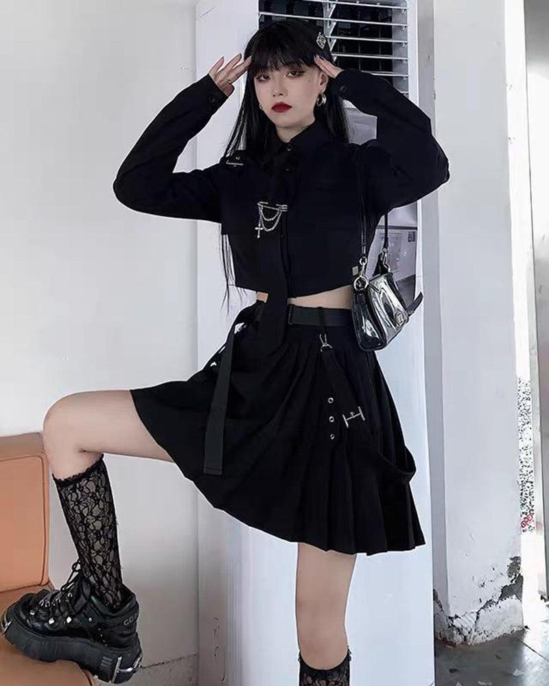Style Two Piece Cargo Skirt Set