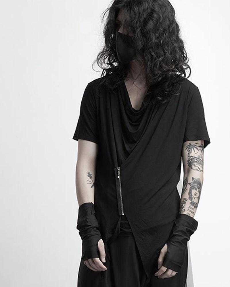 Japanese Irregular Zipper T-Shirt
