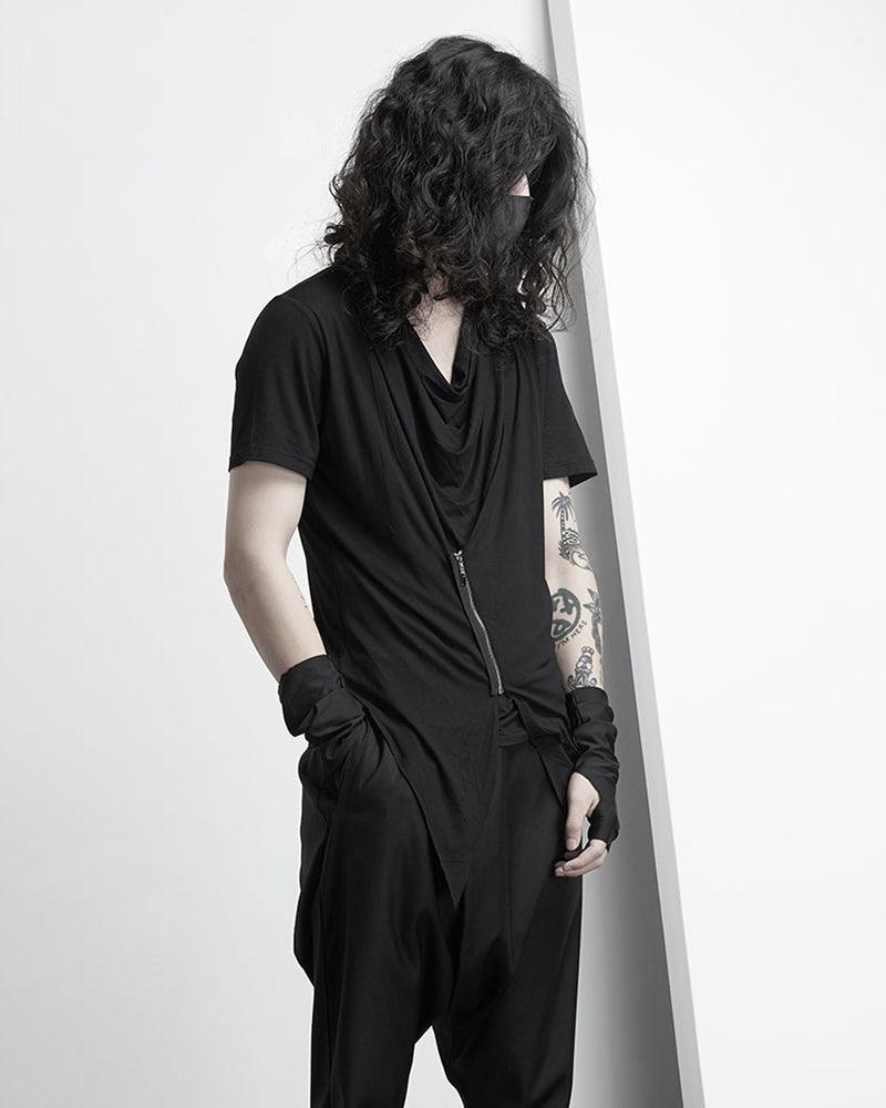 Japanese Irregular Zipper T-Shirt