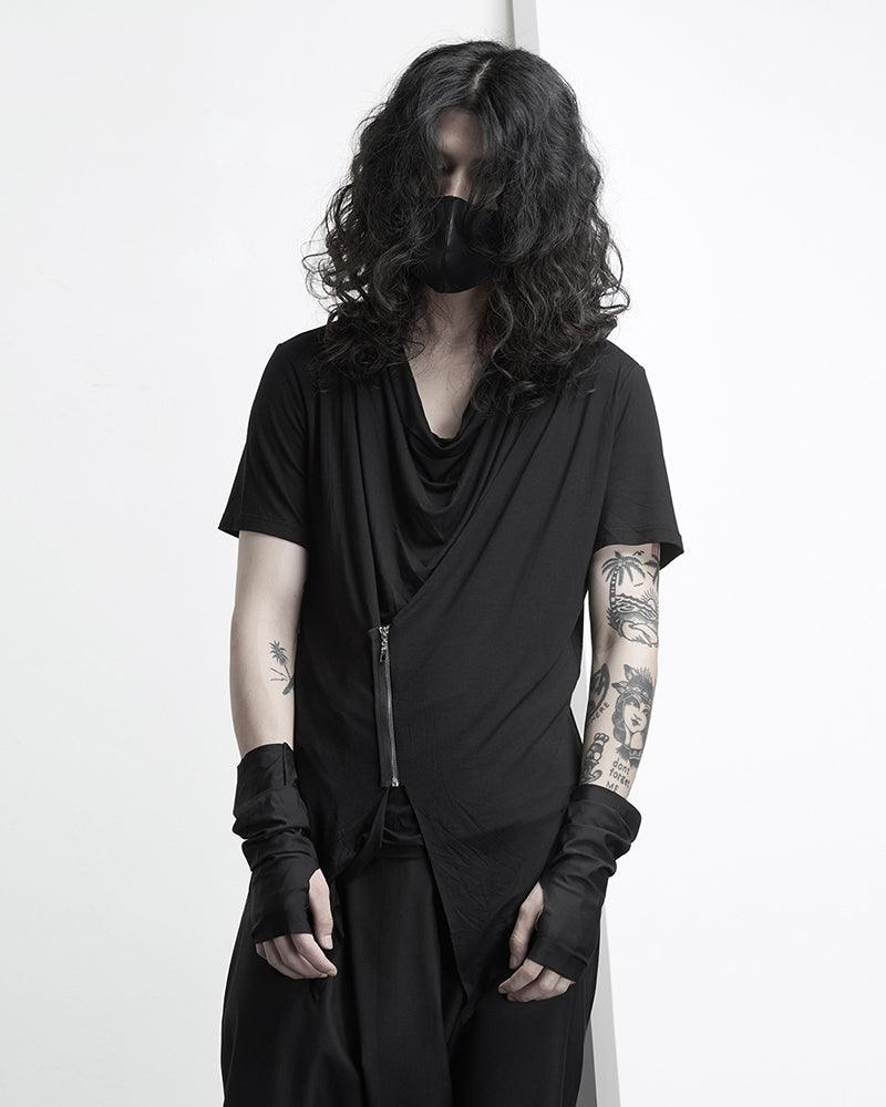 Japanese Irregular Zipper T-Shirt