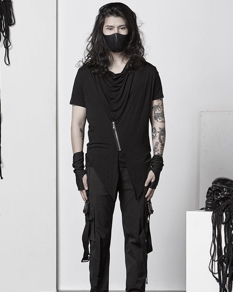 Japanese Irregular Zipper T-Shirt