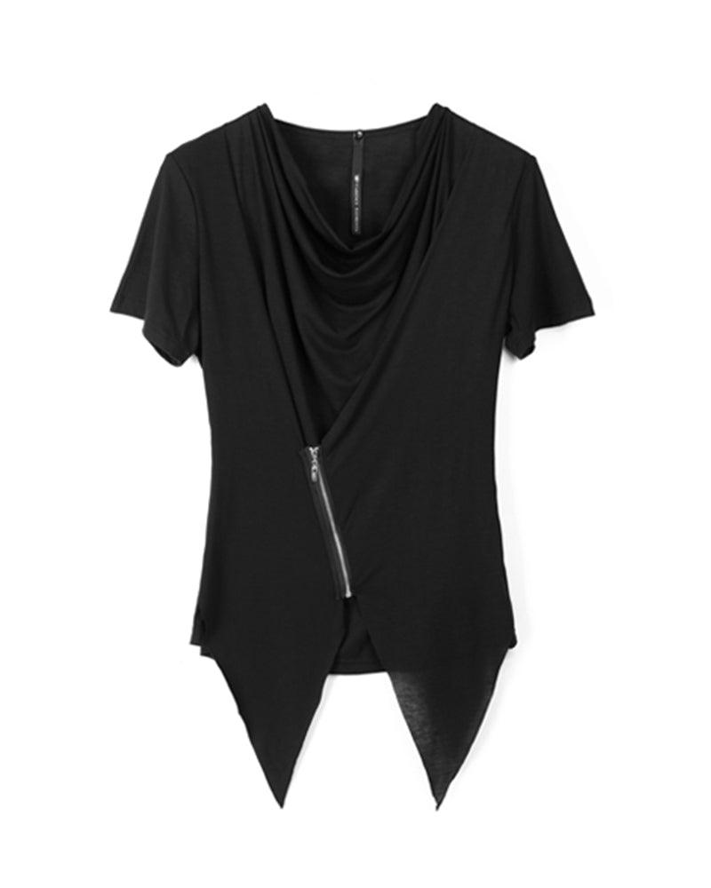Japanese Irregular Zipper T-Shirt