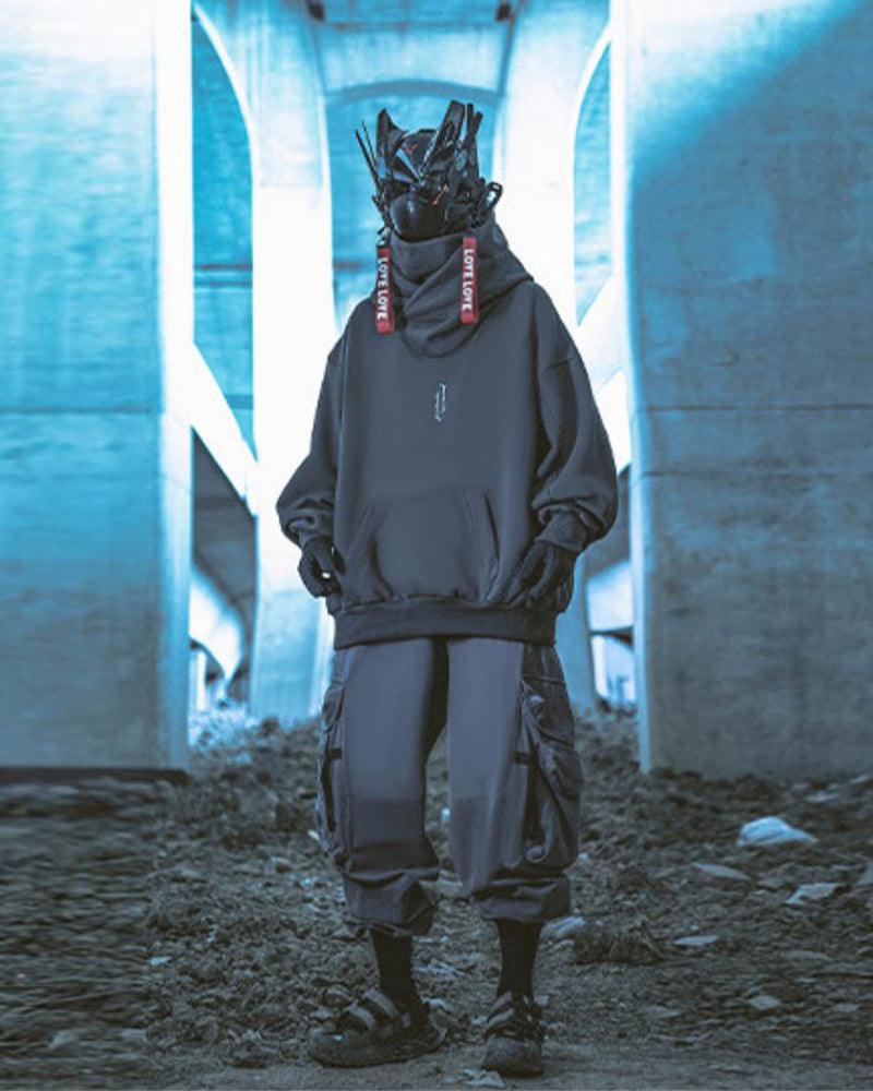 Unisex Turtleneck Scarf Mask Hoodie