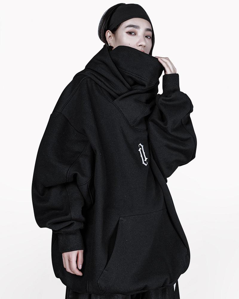 Unisex Turtleneck Scarf Mask Hoodie