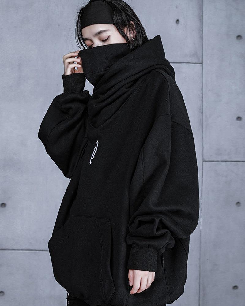 Unisex Turtleneck Scarf Mask Hoodie