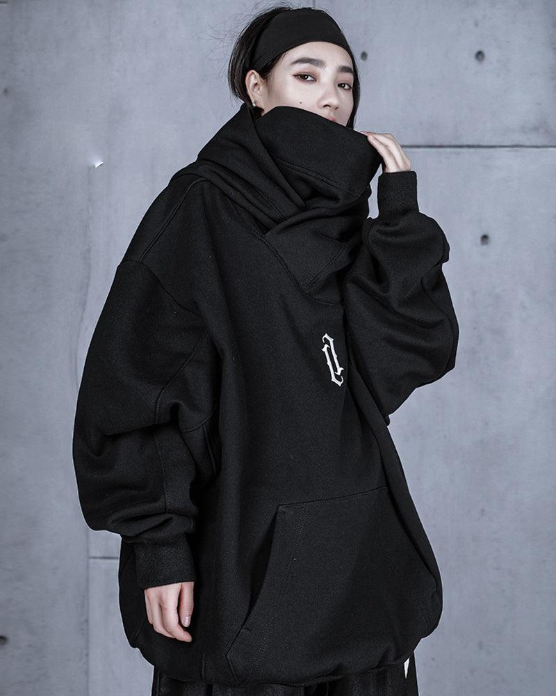 Unisex Turtleneck Scarf Mask Hoodie