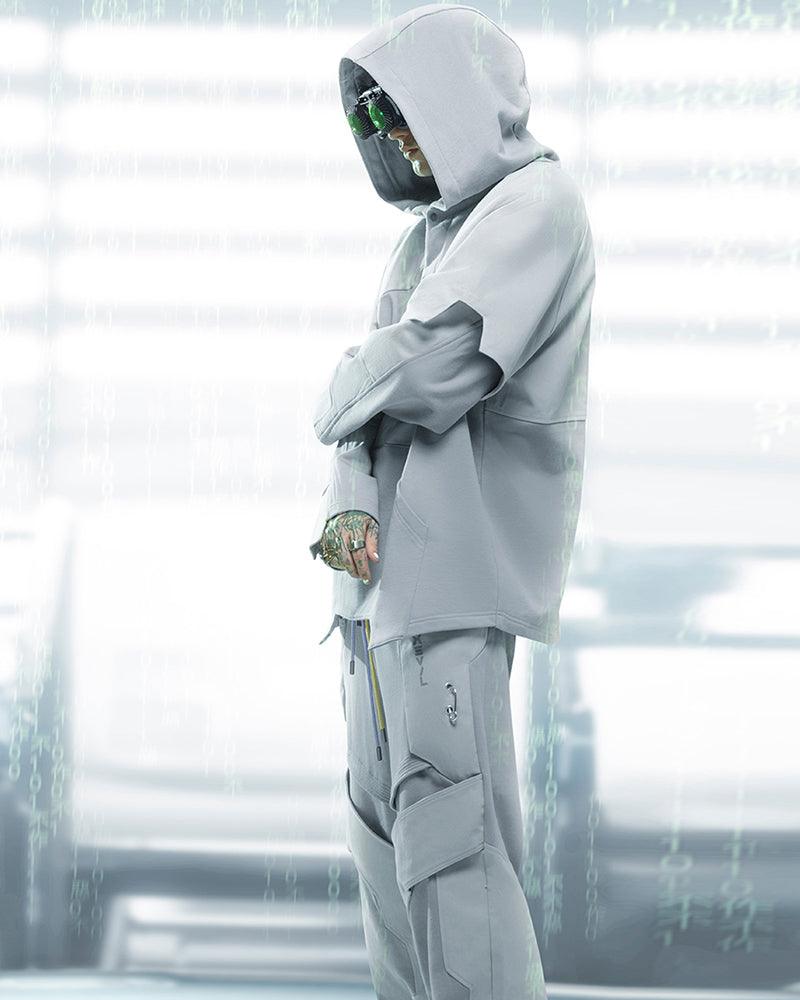 Cyberpunk Outfits White Ghost Unisex Patchwork Pants