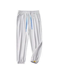 Ice Silk Drawstring Jogger Pants