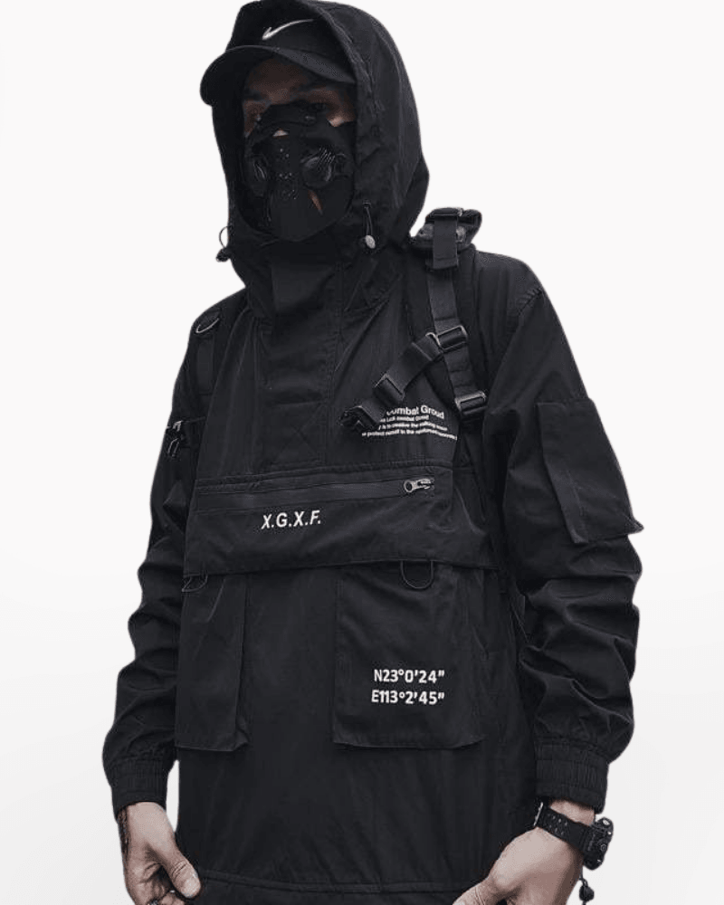 Streetwear Big Pocket Hooded Jacket