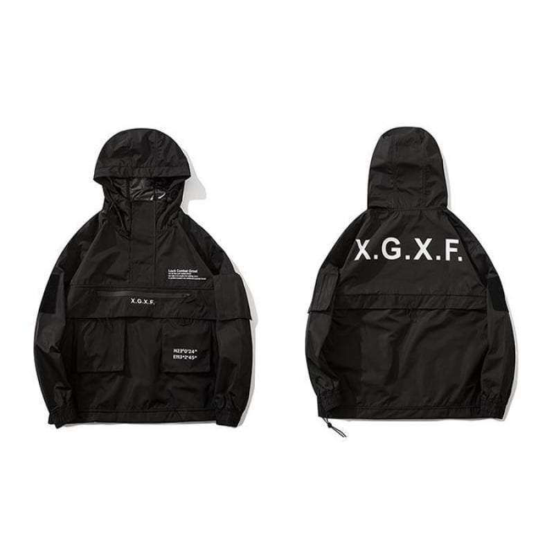 Streetwear Big Pocket Hooded Jacket