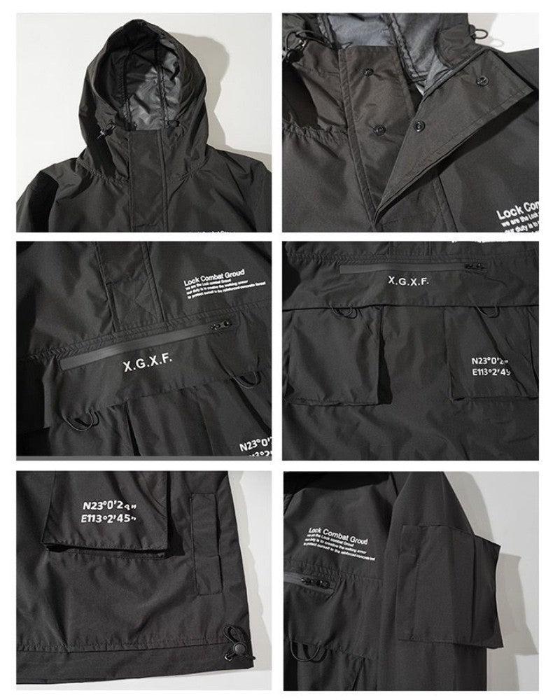 Streetwear Big Pocket Hooded Jacket