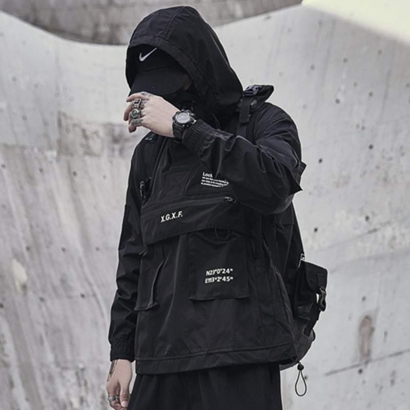 Streetwear Big Pocket Hooded Jacket