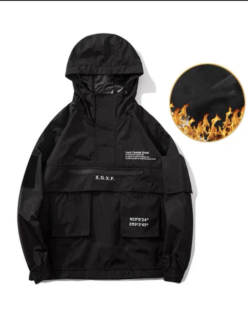 Streetwear Big Pocket Hooded Jacket