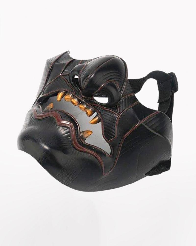 Yellow Teeth Monster Japanese Half Face Oni Mask