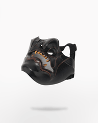 Yellow Teeth Monster Japanese Half Face Oni Mask