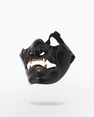 Yellow Teeth Monster Japanese Half Face Oni Mask